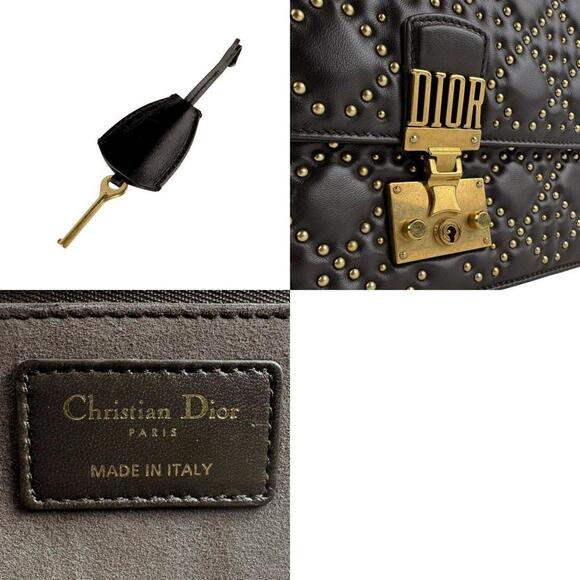 DIOR Brown Lambskin Leather Shoulder Bag - Picture 5 of 5